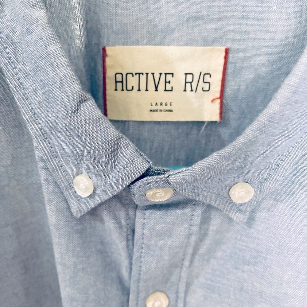 Active Ride Shop Blue Casual Button Down Shirt - Picture 2 of 2